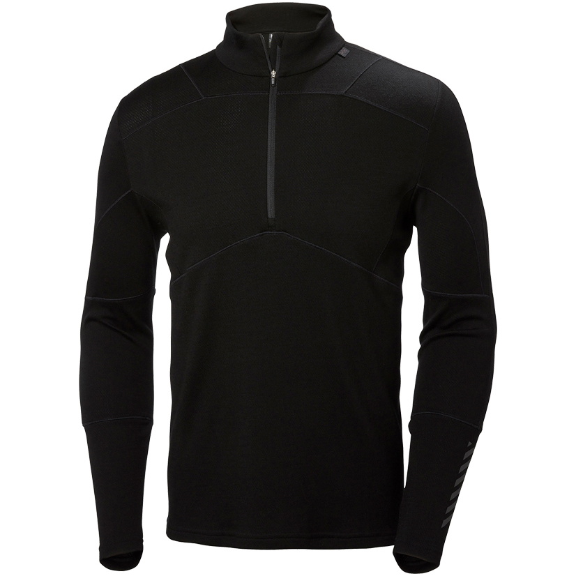 2019 Helly Hansen Lifa Merino Max Half Zip Top BLACK 48318